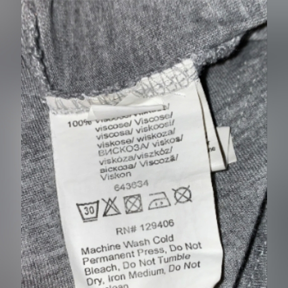 Venus Flowy Loose Fit Backless Gray Tank w/Black Elastic Band - Picture 13 of 14